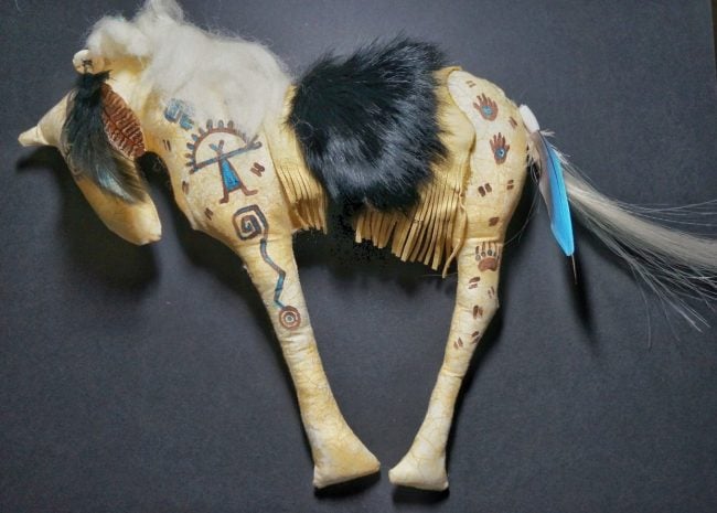 Sacred Medicine Pony - soft sculpture wall art (c) Denise Milledge